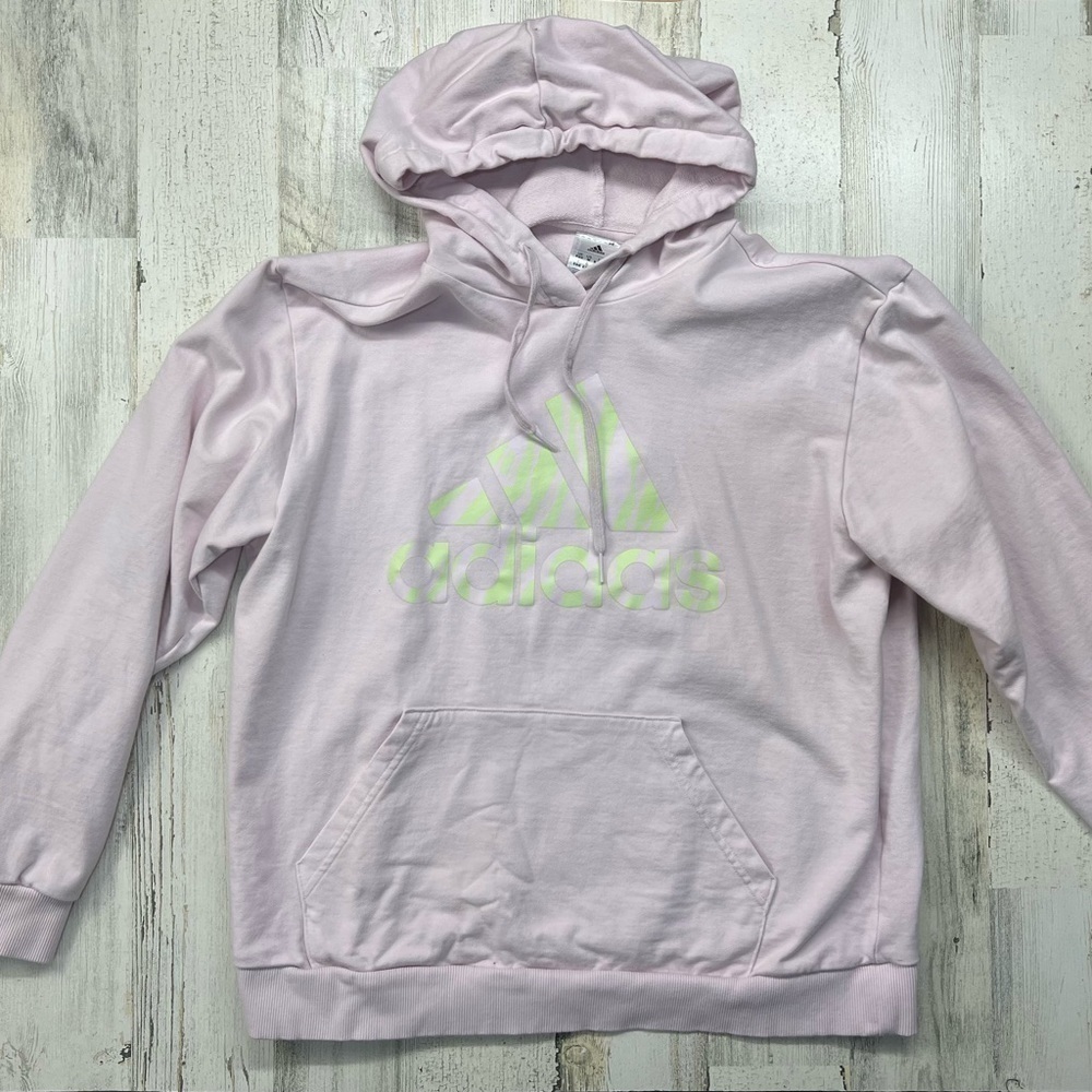 Adidas Women's Pink Tiger Print hoodie Size M